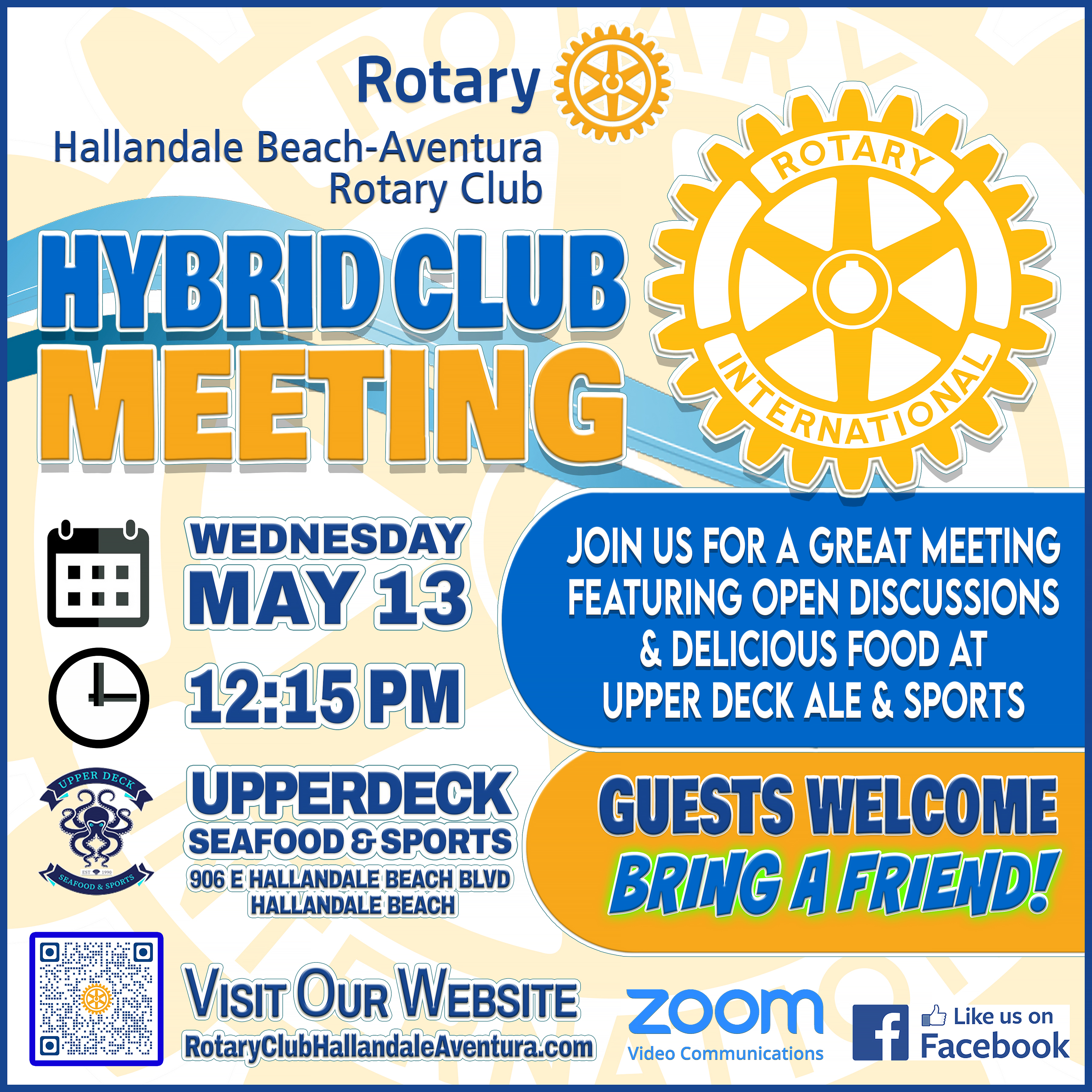Hybrid Club Meeting: Wed., May 13th @ 12:15 pm